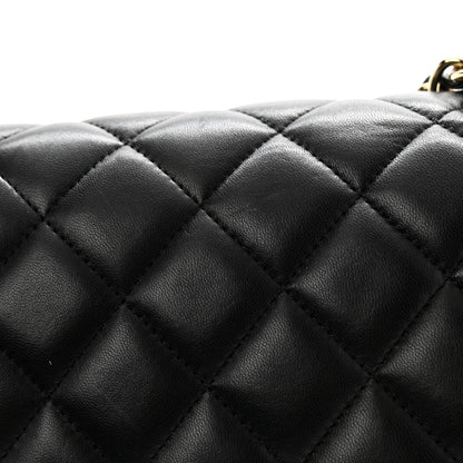 Chanel Lambskin Quilted Jumbo Double Flap Black 11 of 15