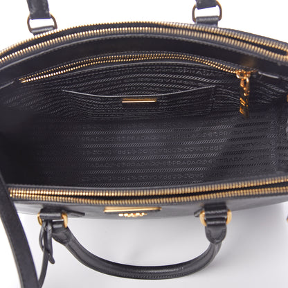 Prada Saffiano Medium Galleria Double Zip Tote Black 4 of 8