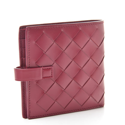 Bottega Veneta Glossy Woven Calfskin Wallet Bordeaux 3 of 7