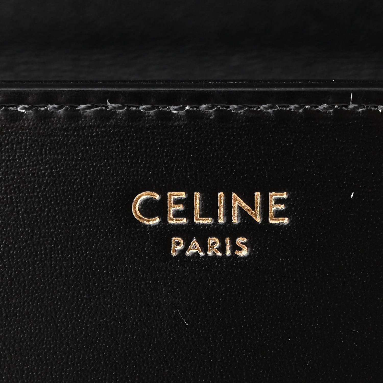 Celine Shiny Calfskin Triomphe Chain Box Bag Black 6 of 11