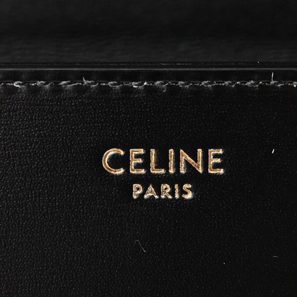 Celine Shiny Calfskin Triomphe Chain Box Bag Black 6 of 11
