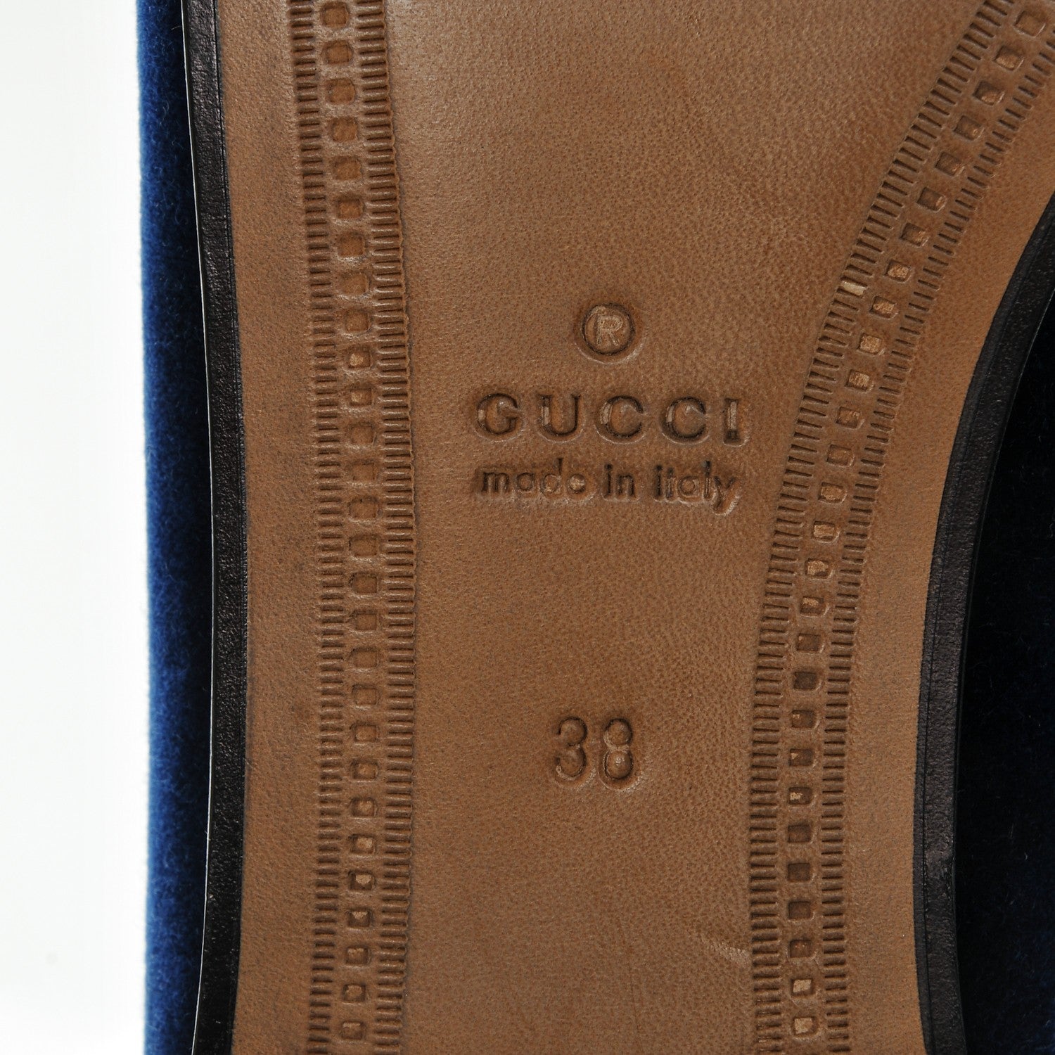 Gucci Velvet Horsebit Jordaan Loafers 38 Cobalt 6 of 8