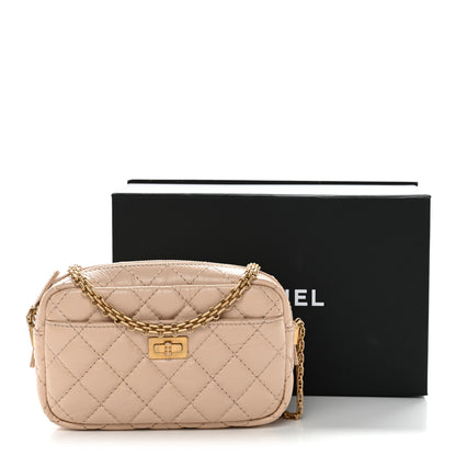 Chanel Aged Calfskin Quilted Mini Reissue Camera Case Beige Clair 11 of 11