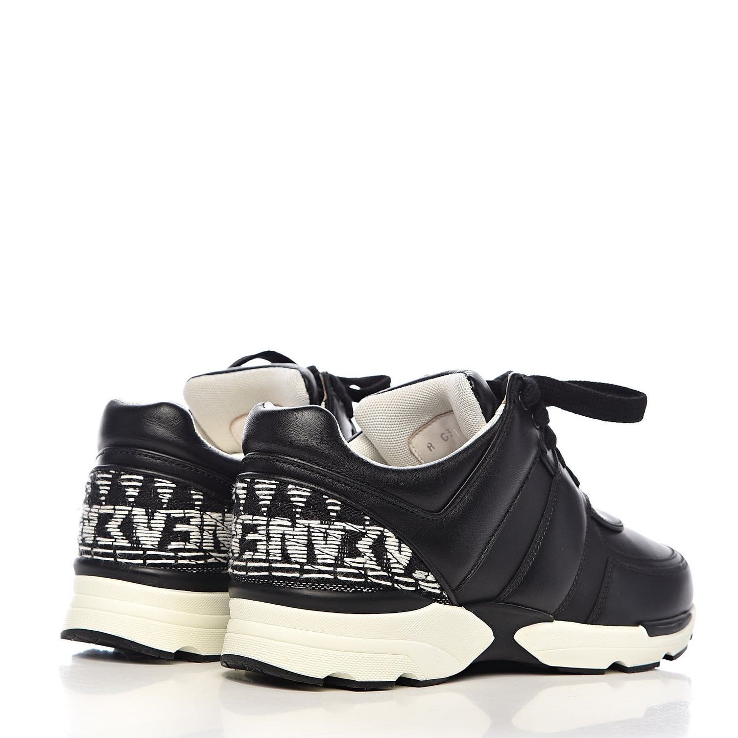 Calfskin Tweed CC Sneakers 38 Black White
