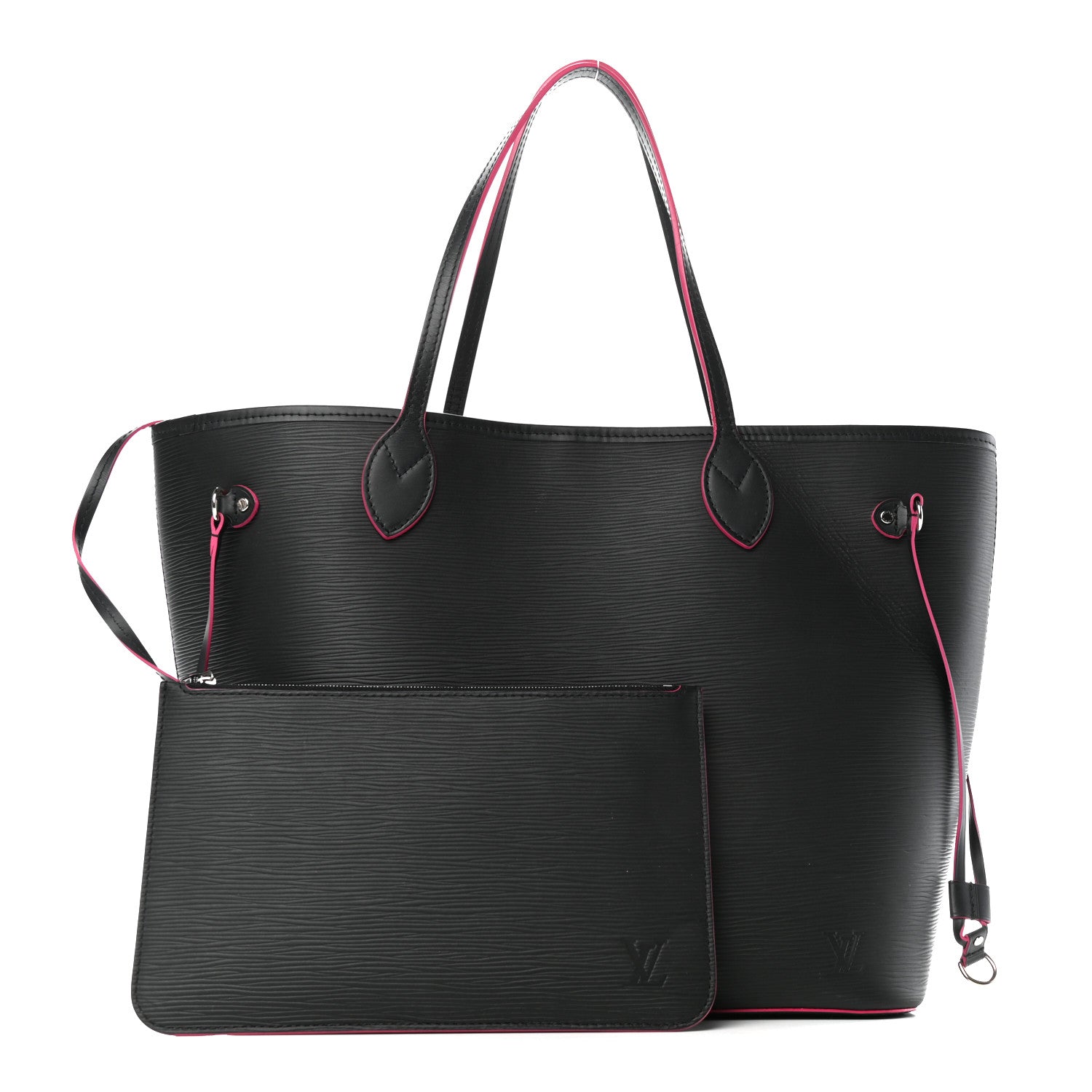 Louis Vuitton Epi Neverfull MM Black Hot Pink 1 of 5