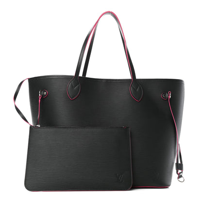 Louis Vuitton Epi Neverfull MM Black Hot Pink 1 of 5