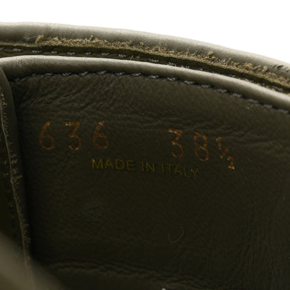 Miu Miu Raffia Logo Slide Sandals 38.5 Militare 9 of 10