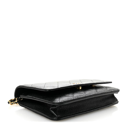 Chanel Caviar Quilted Wallet On Chain WOC Black 4 of 13