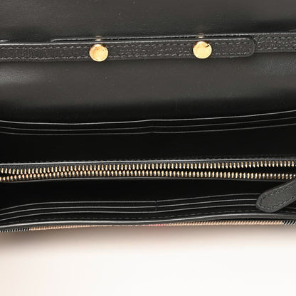 Burberry Grainy Calfskin House Check Henley Wallet On Chain Black 6 of 7