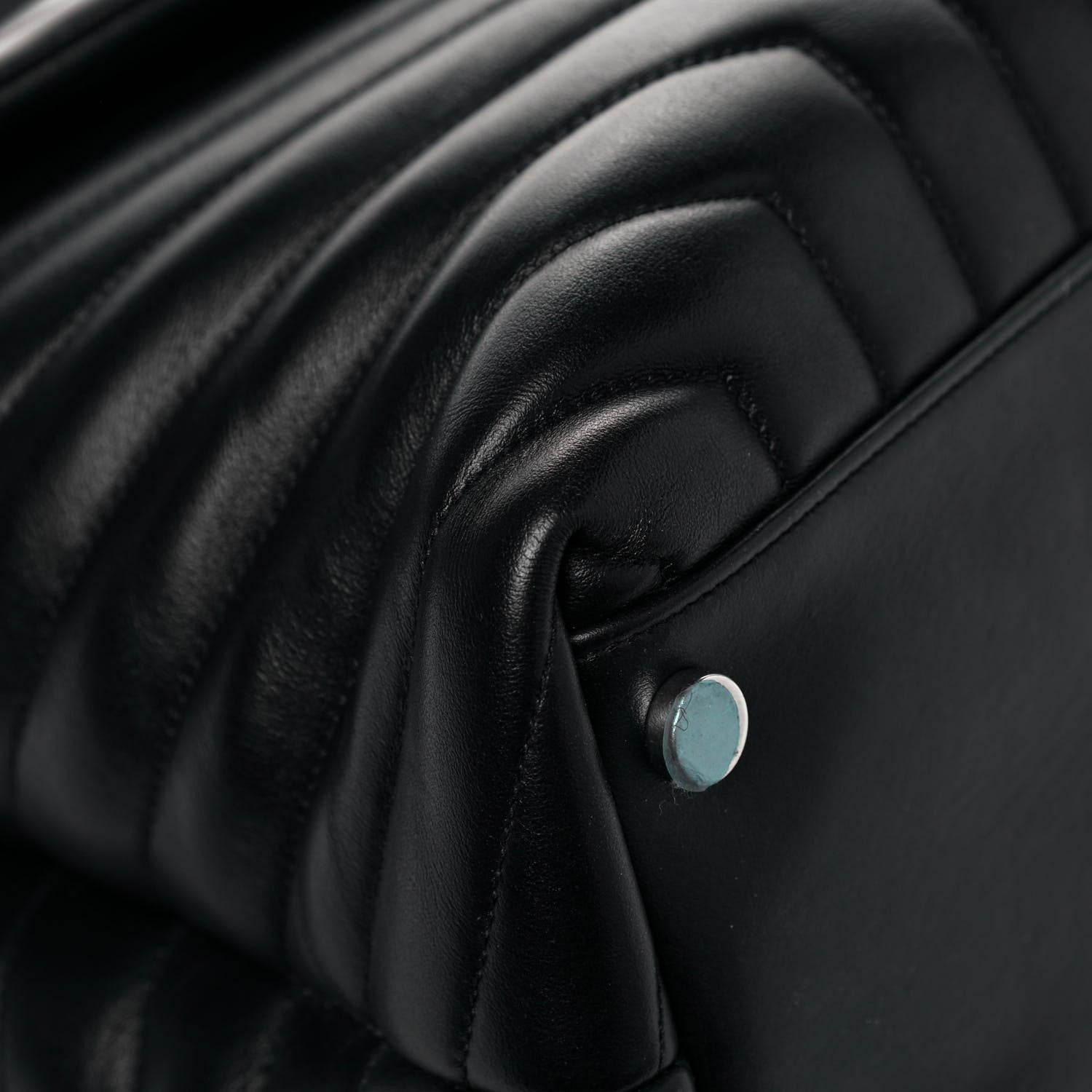 Saint Laurent Calfskin Y Quilted Monogram Large Loulou Chain Satchel Black 9 of 17