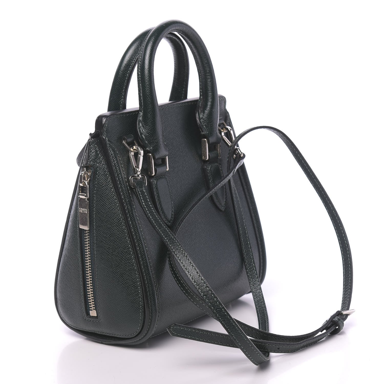 Alexander McQueen Grain Calfskin Mini Heroine Military Green 3 of 13