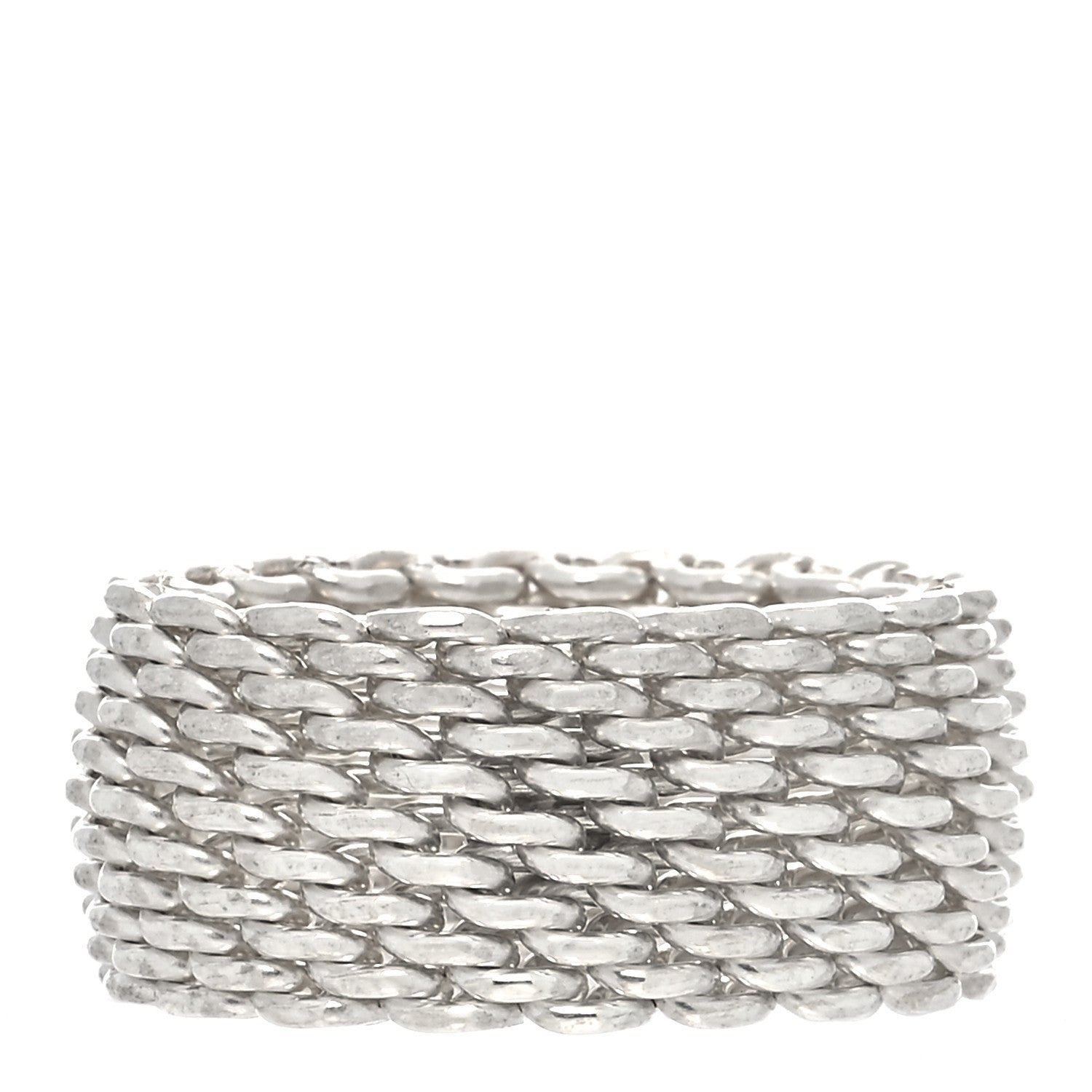 Tiffany Sterling Silver Somerset Mesh Ring 49 5 3 of 5