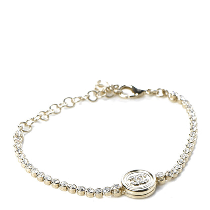 Chanel Crystal CC Chain Bracelet Gold 1 of 5