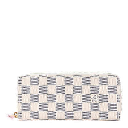 Louis Vuitton Damier Azur Clemence Wallet Rose Ballerine 1 of 7