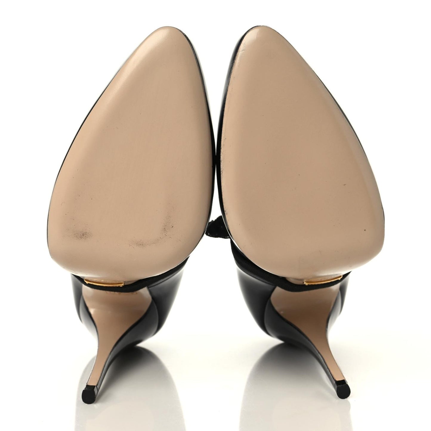 Polished Calfskin Removable Bee Elaisa Platform High Heel Pumps 37.5 Black