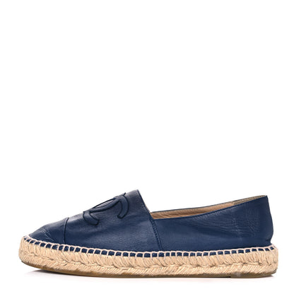 Chanel Lambskin CC Espadrilles 39 Dark Navy 1 of 13