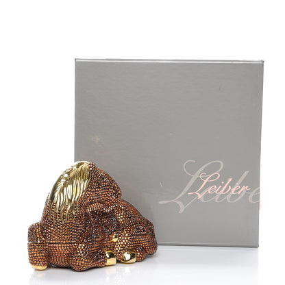 Judith Leiber Crystal Horse Minaudiere Clutch Bronze Gold 7 of 7