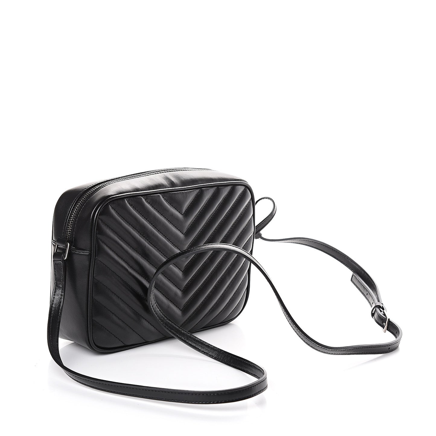 Calfskin Matelasse Monogram Lou Camera Bag Black
