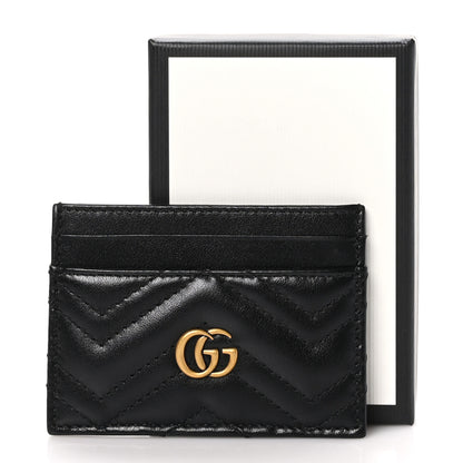 Gucci Calfskin Matelasse GG Marmont Card Holder Black 10 of 10