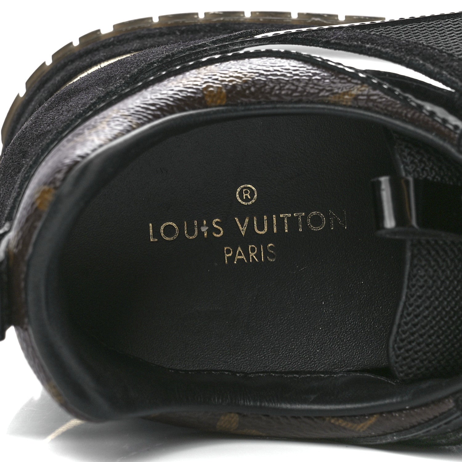 Louis Vuitton Suede Monogram Run Away Sneakers 40 Black 7 of 8