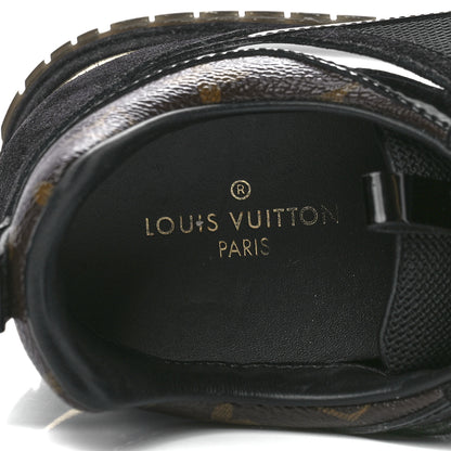 Louis Vuitton Suede Monogram Run Away Sneakers 40 Black 7 of 8