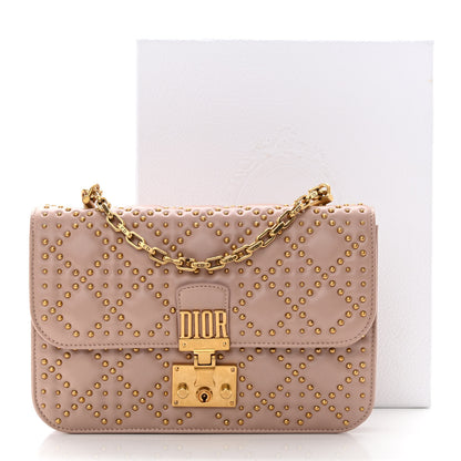 Christian Dior Lambskin Cannage Studded Large Dioraddict Flap Bag Nude 12 of 12