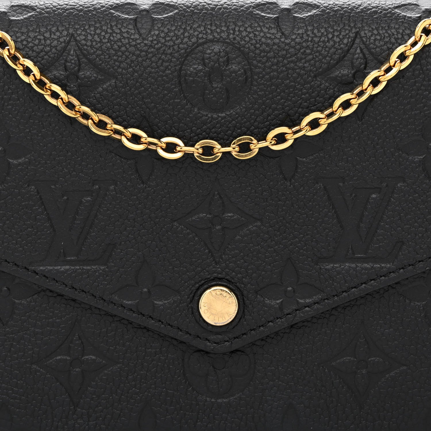 Louis Vuitton Empreinte Pochette Felicie Chain Wallet Black 11 of 13