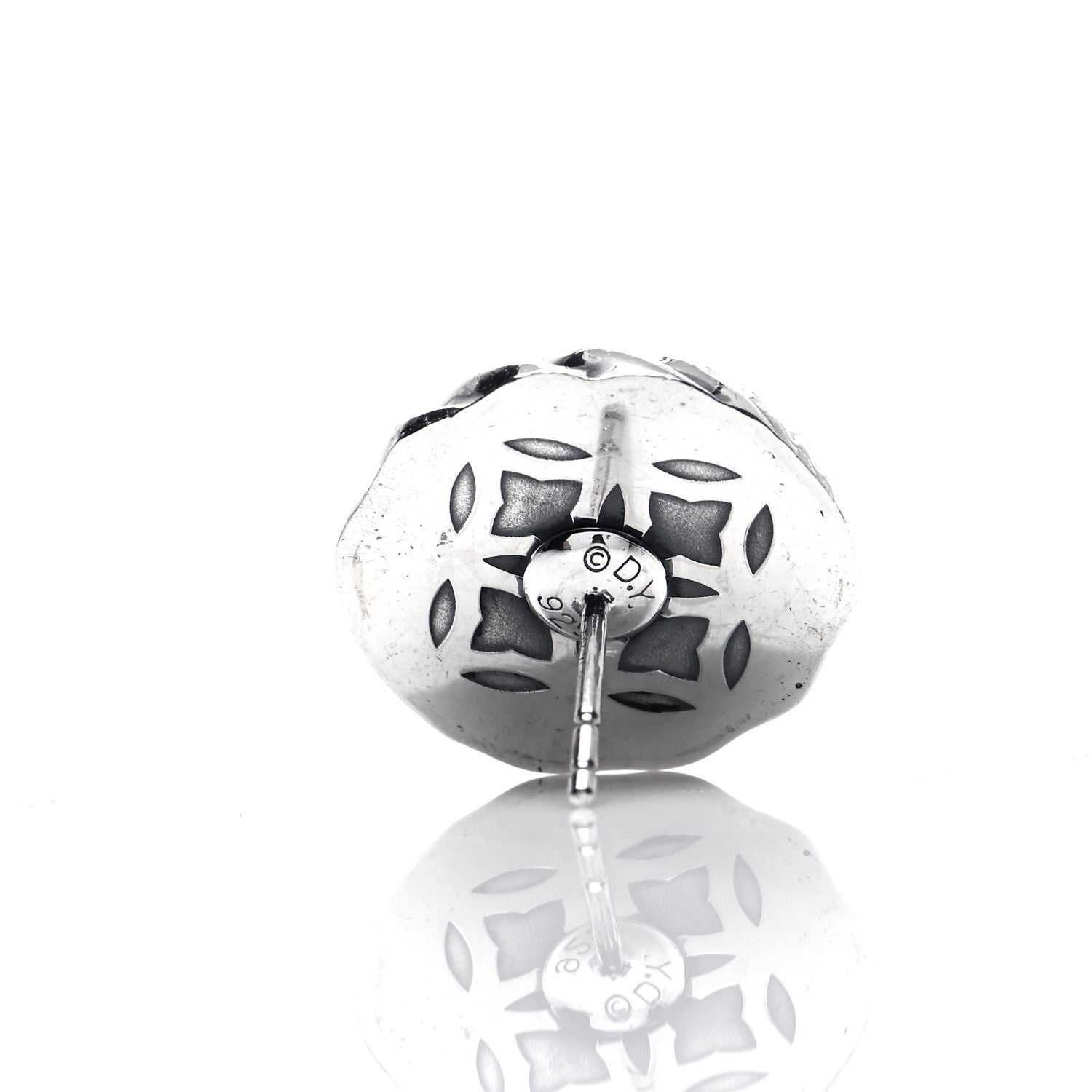 David Yurman Sterling Silver 17mm Sculpted Cable Stud Earrings 4 of 4