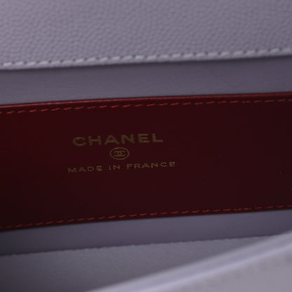 Chanel Shiny Caviar Mini Preppy Coco Shoulder Bag Purple 6 of 10