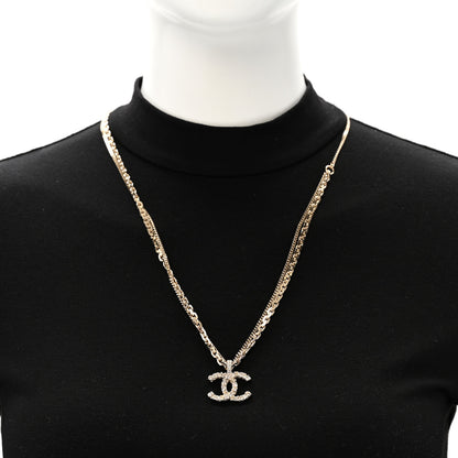 Chanel Crystal CC Multi Strand Chain Necklace Gold 2 of 6
