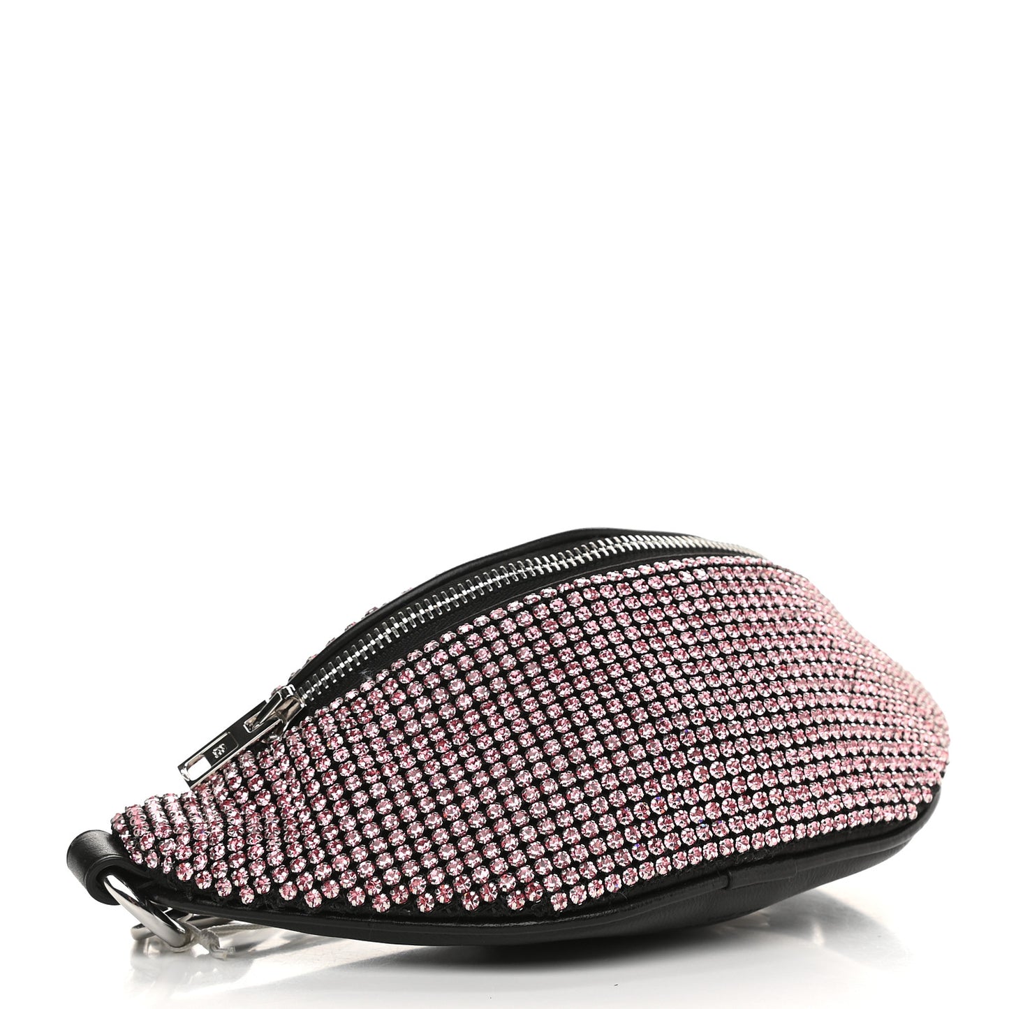 Rhinestone Mesh Mini Attica Belt Bag Prism Pink