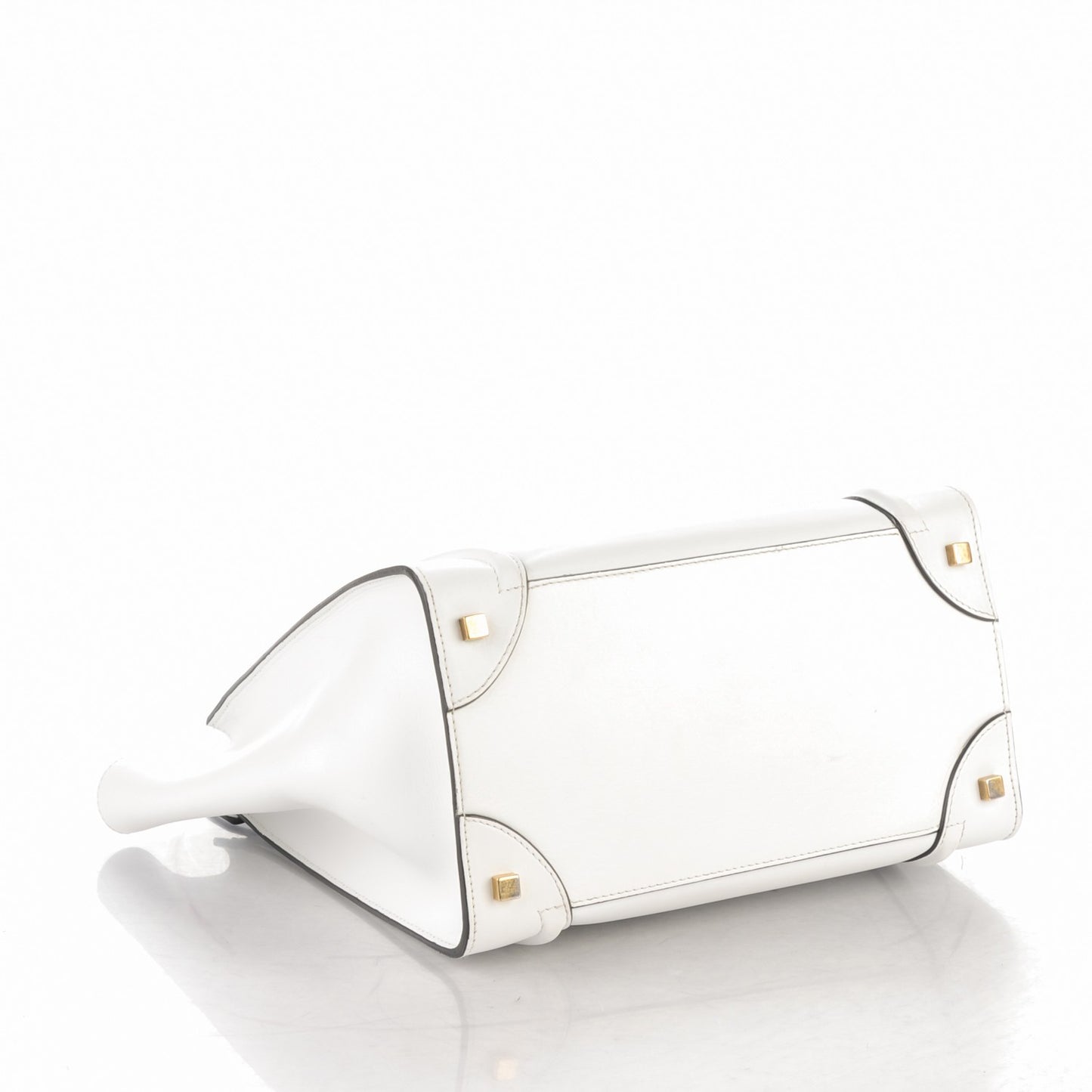 Smooth Calfskin Mini Luggage White Black