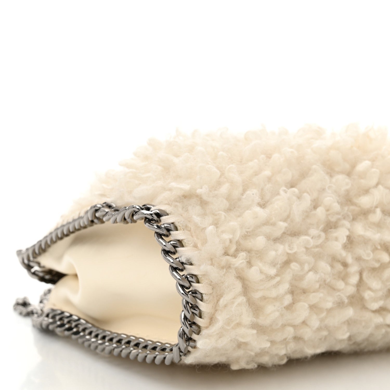 Stella McCartney Wool Fur Mini Falabella Tote White 8 of 10