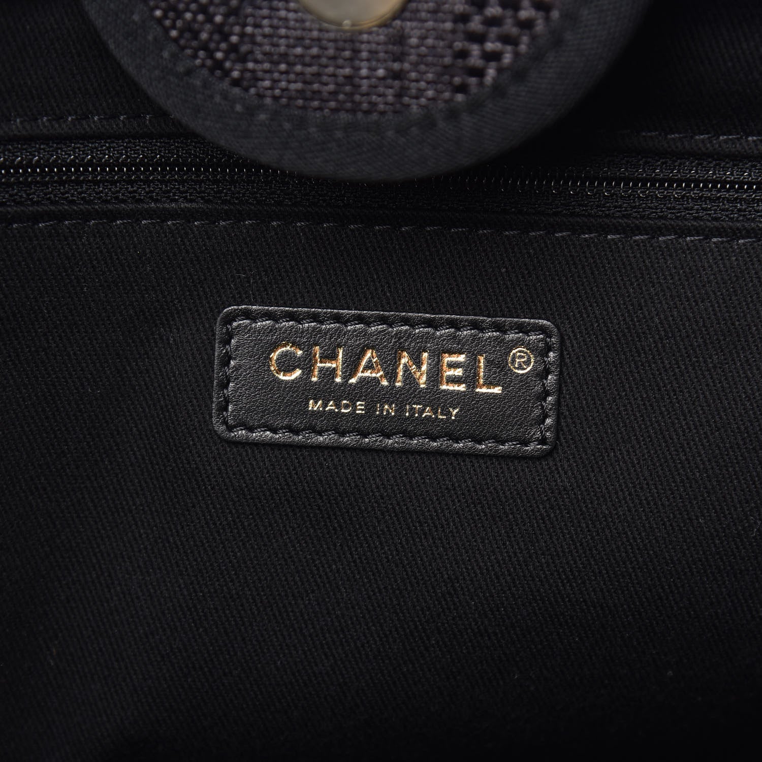 Chanel Mixed Fibers Calfskin Striped Medium Deauville Tote Black 6 of 9