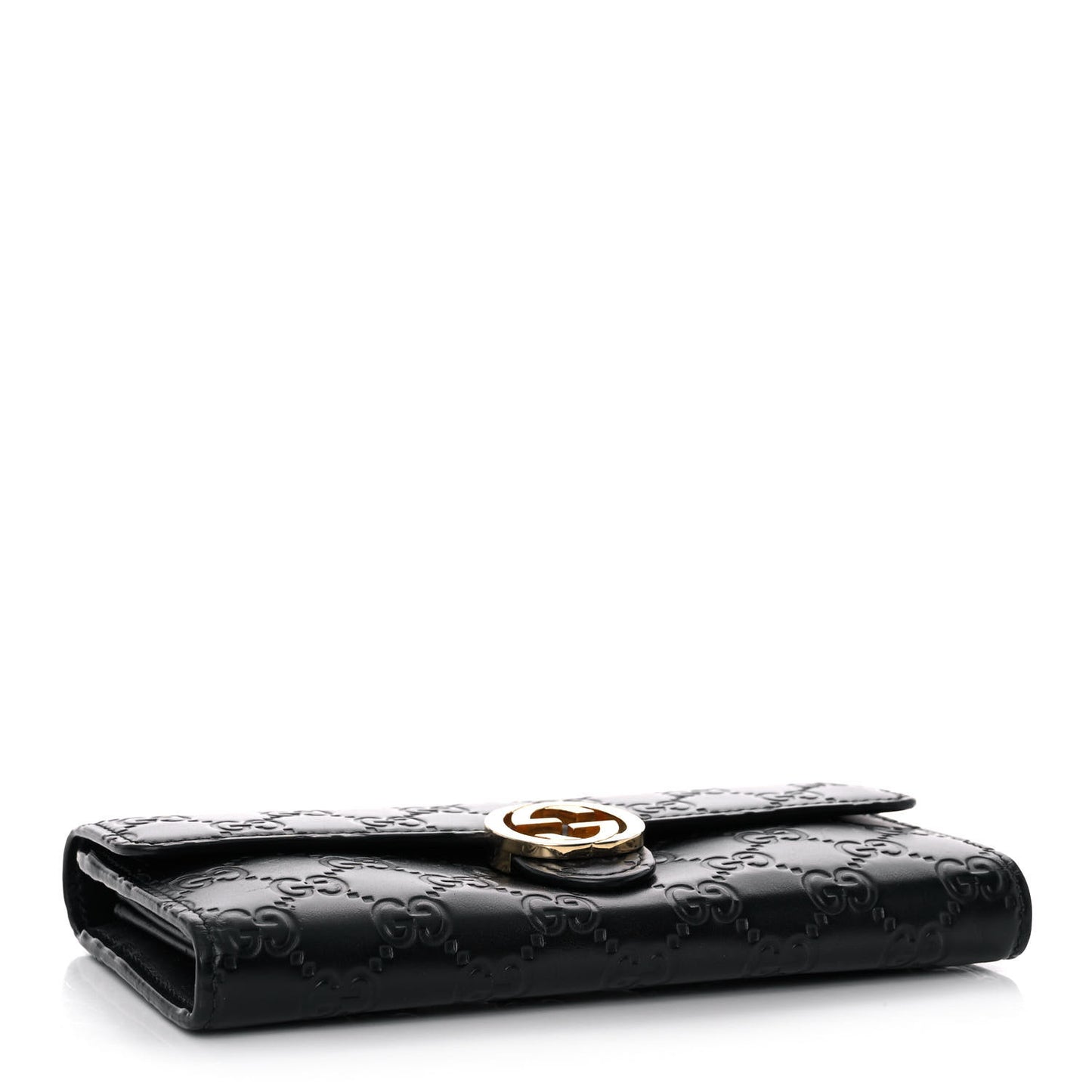 Guccissima Signature Icon Continental Wallet Black