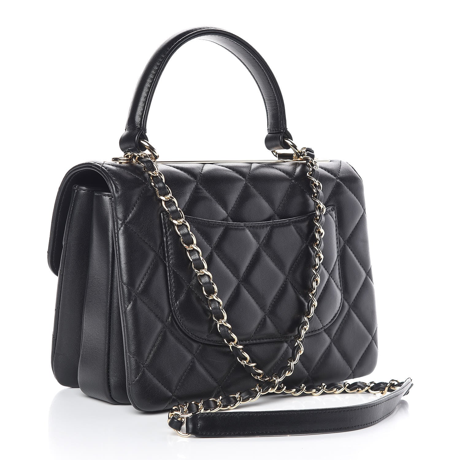 Chanel Lambskin Quilted Small Trendy CC Dual Handle Flap Bag Black 4 of 13