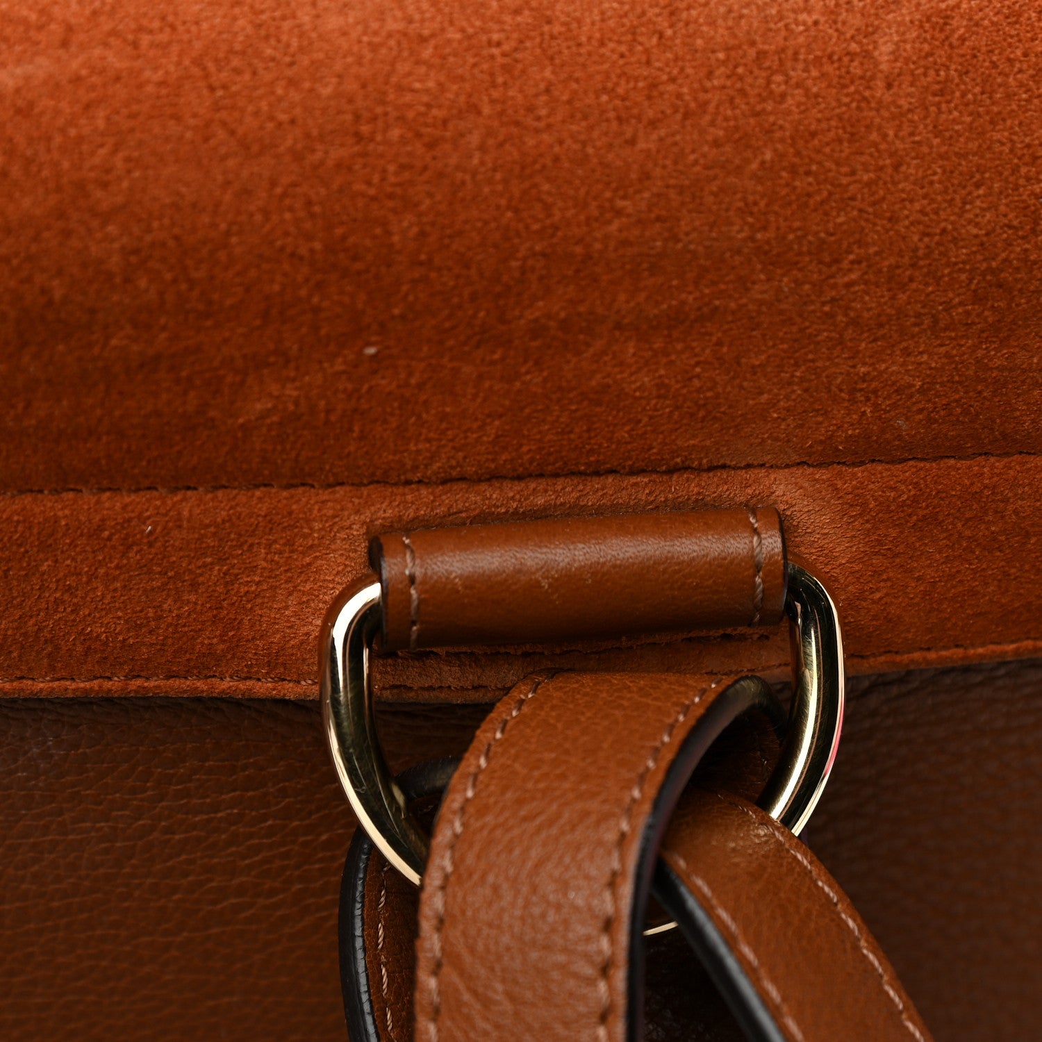 Chloe Suede Calfskin Small Faye Backpack Tan 12 of 13