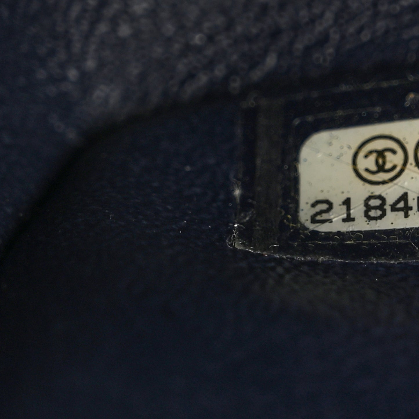 Caviar Quilted Mini Rectangular Flap Navy