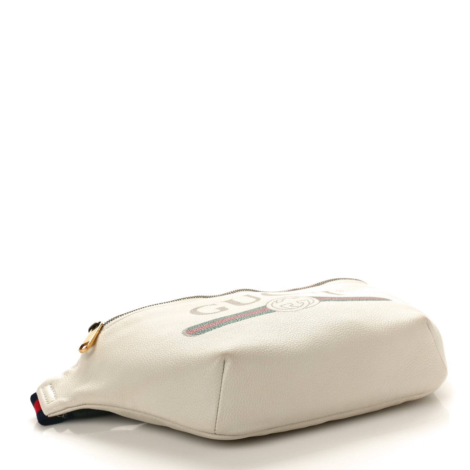 Gucci Grained Calfskin Logo Belt Bag White 4 of 12