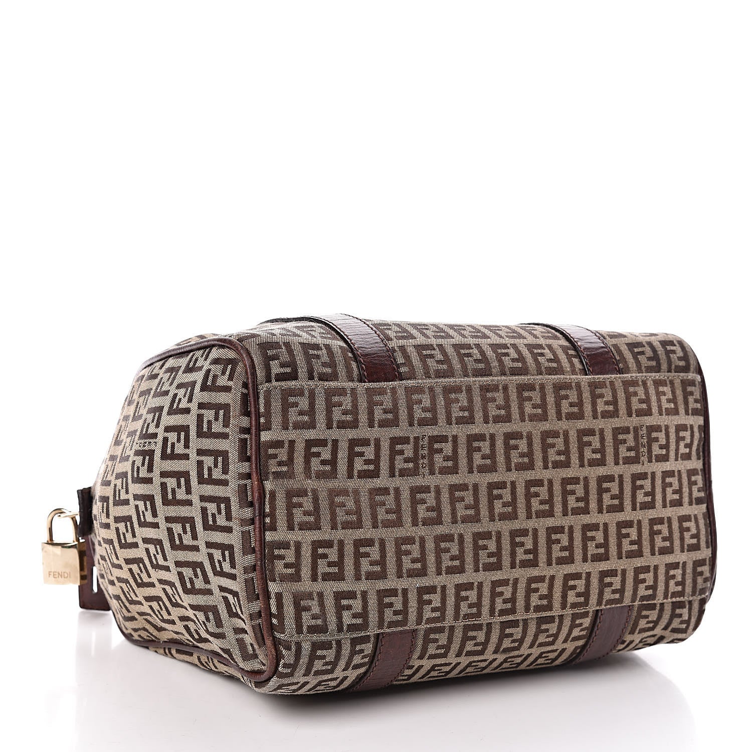 Fendi Zucchino Vitello Small Boston Mogano Panna Bruciato 4 of 9