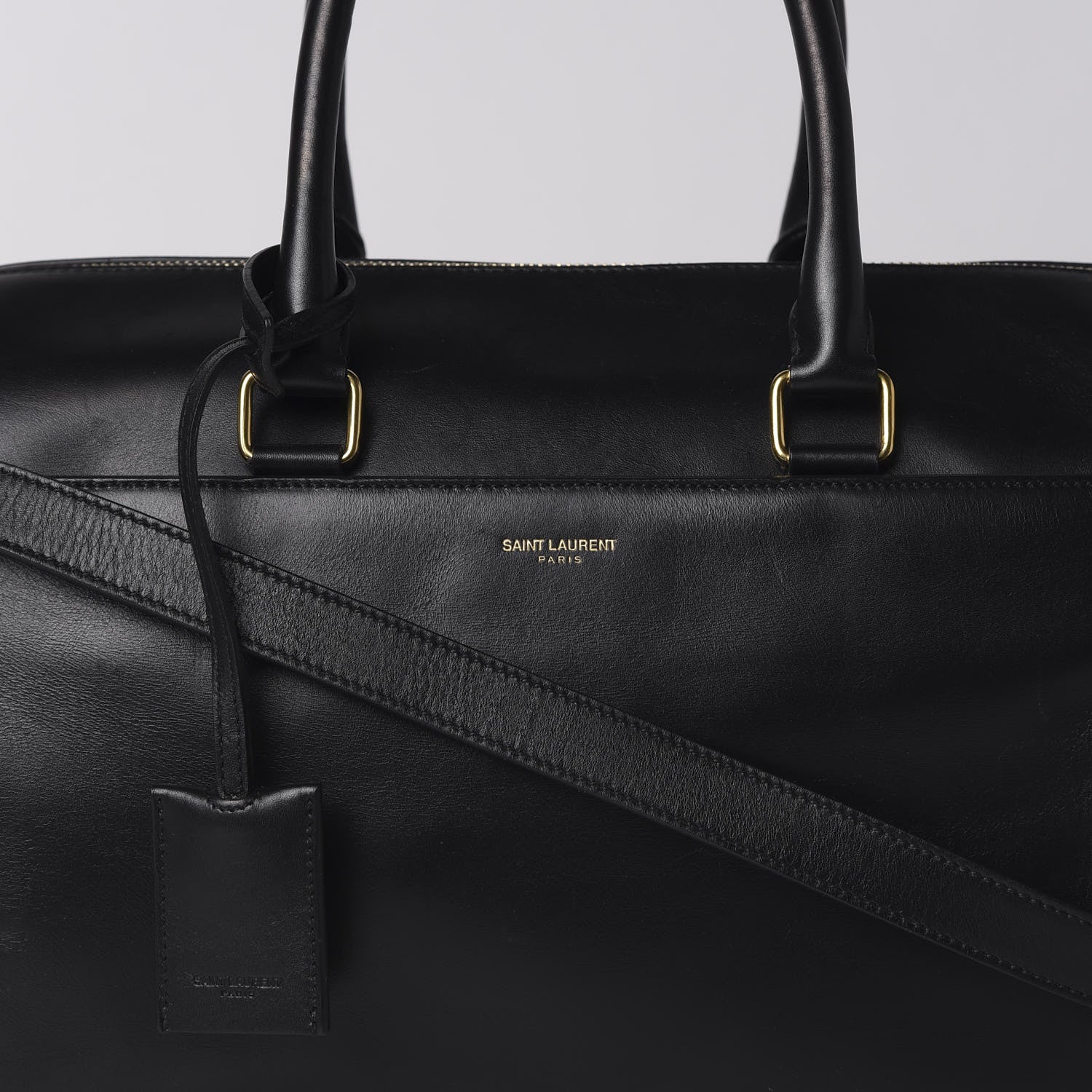 Saint Laurent Calfskin Classic Duffle 6 Black 7 of 17