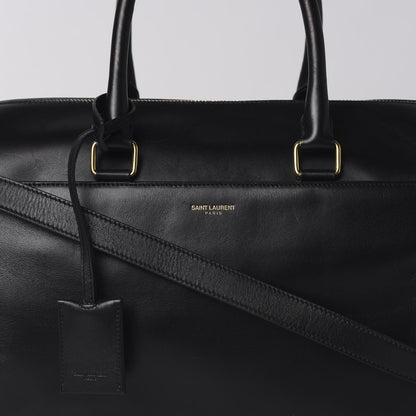Saint Laurent Calfskin Classic Duffle 6 Black 7 of 17