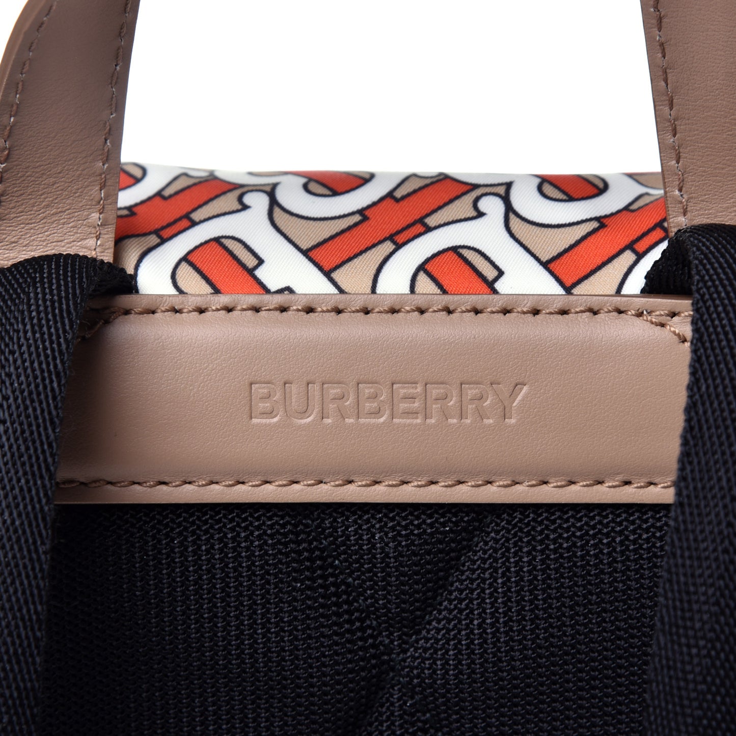 Nylon Monogram Medium Rucksack Backpack Vermillion