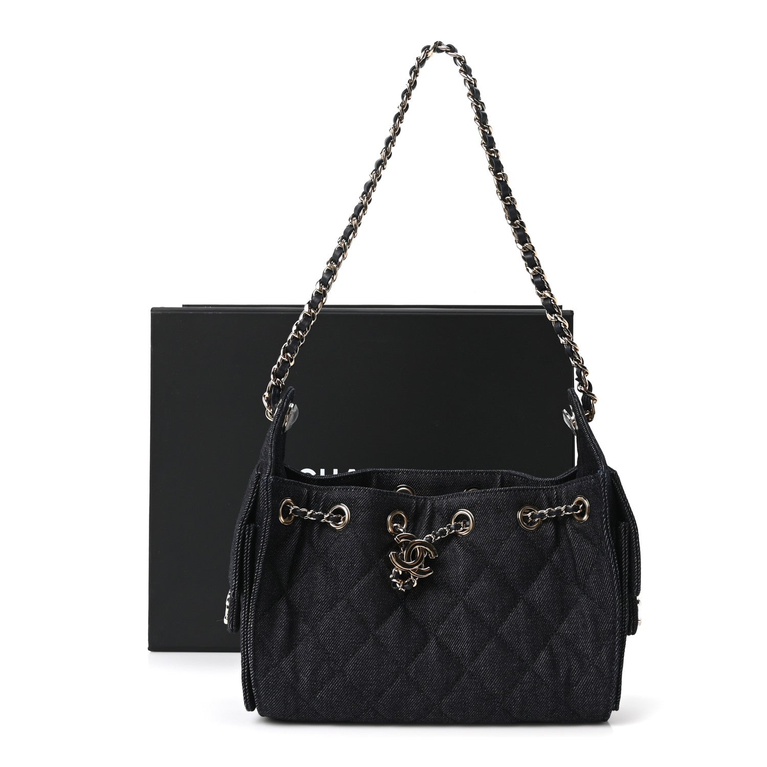 Chanel Denim Quilted Mini Chanel 25 Handbag Dark Blue 10 of 11