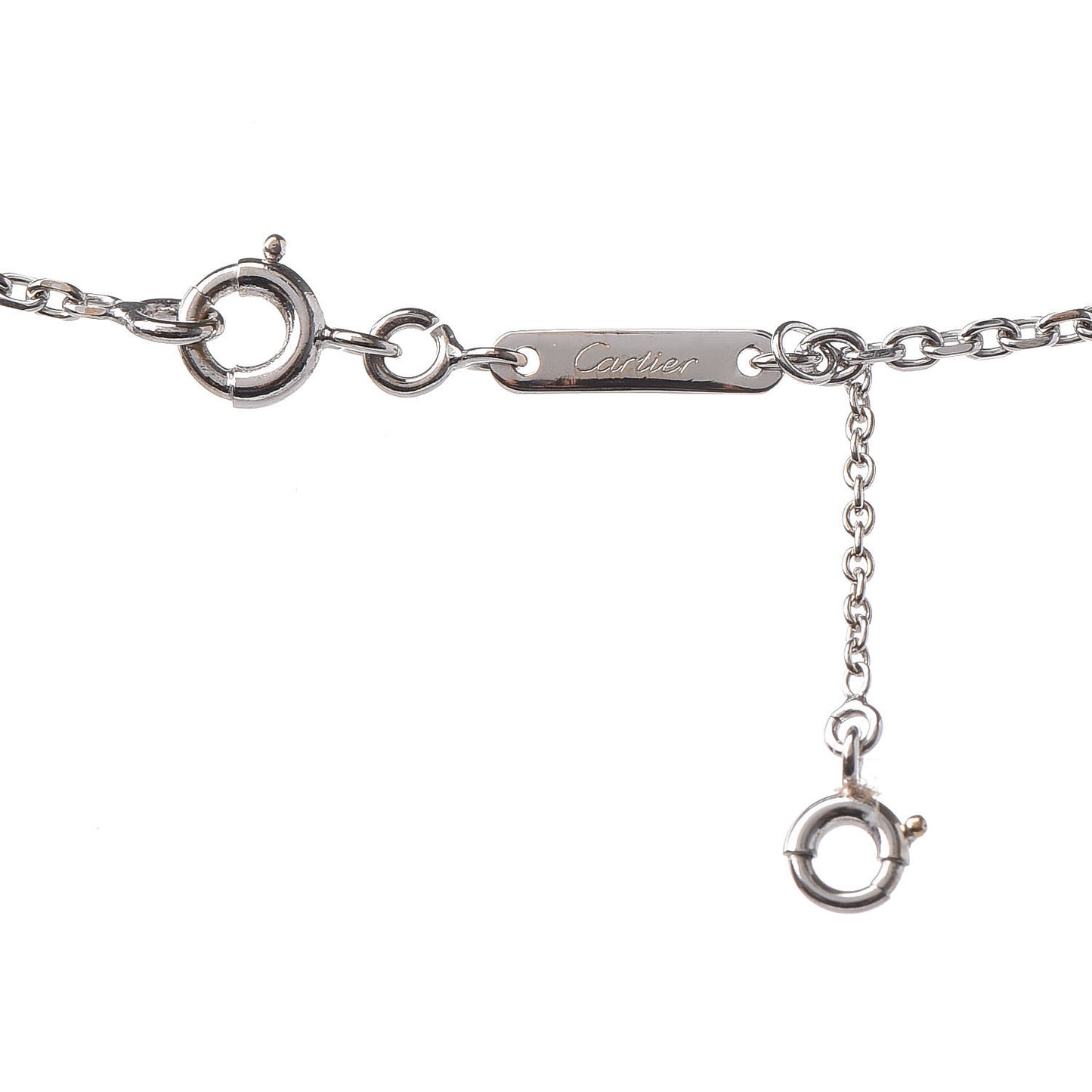 18K White Gold Medium Hearts and Symbols Necklace