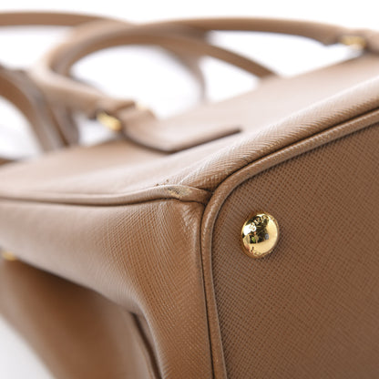 Prada Saffiano Small Galleria Double Zip Tote Caramel 15 of 21