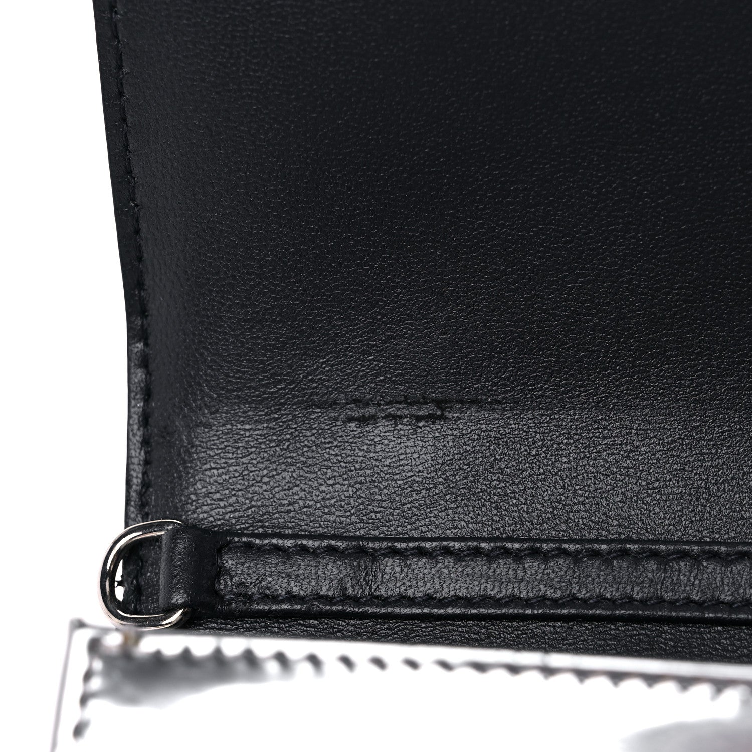 Christian Dior Metallic Patent Micro-Cannage Diorama Wallet on Chain Pouch Silver 9 of 12