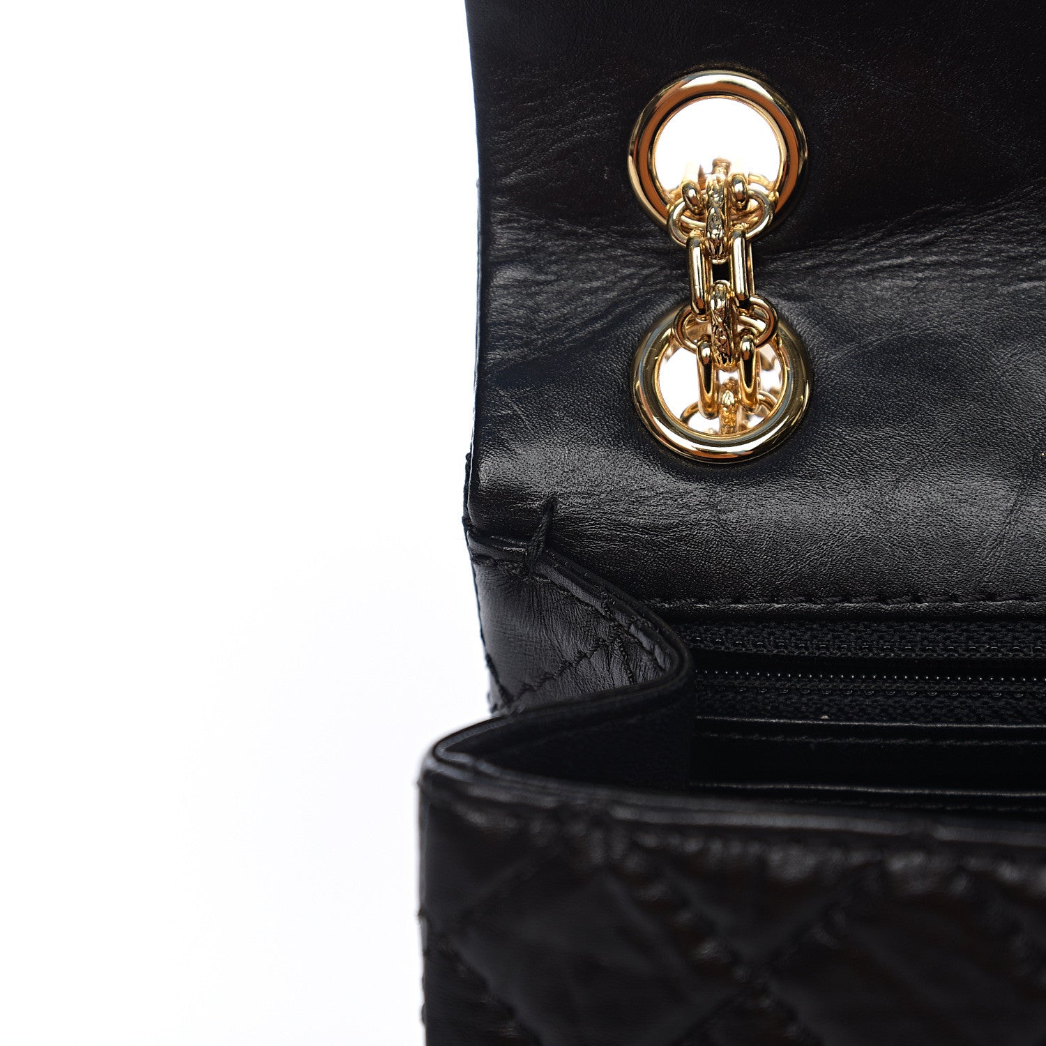 Chanel Aged Calfskin Quilted 2.55 Reissue Mini Flap Black 9 of 11