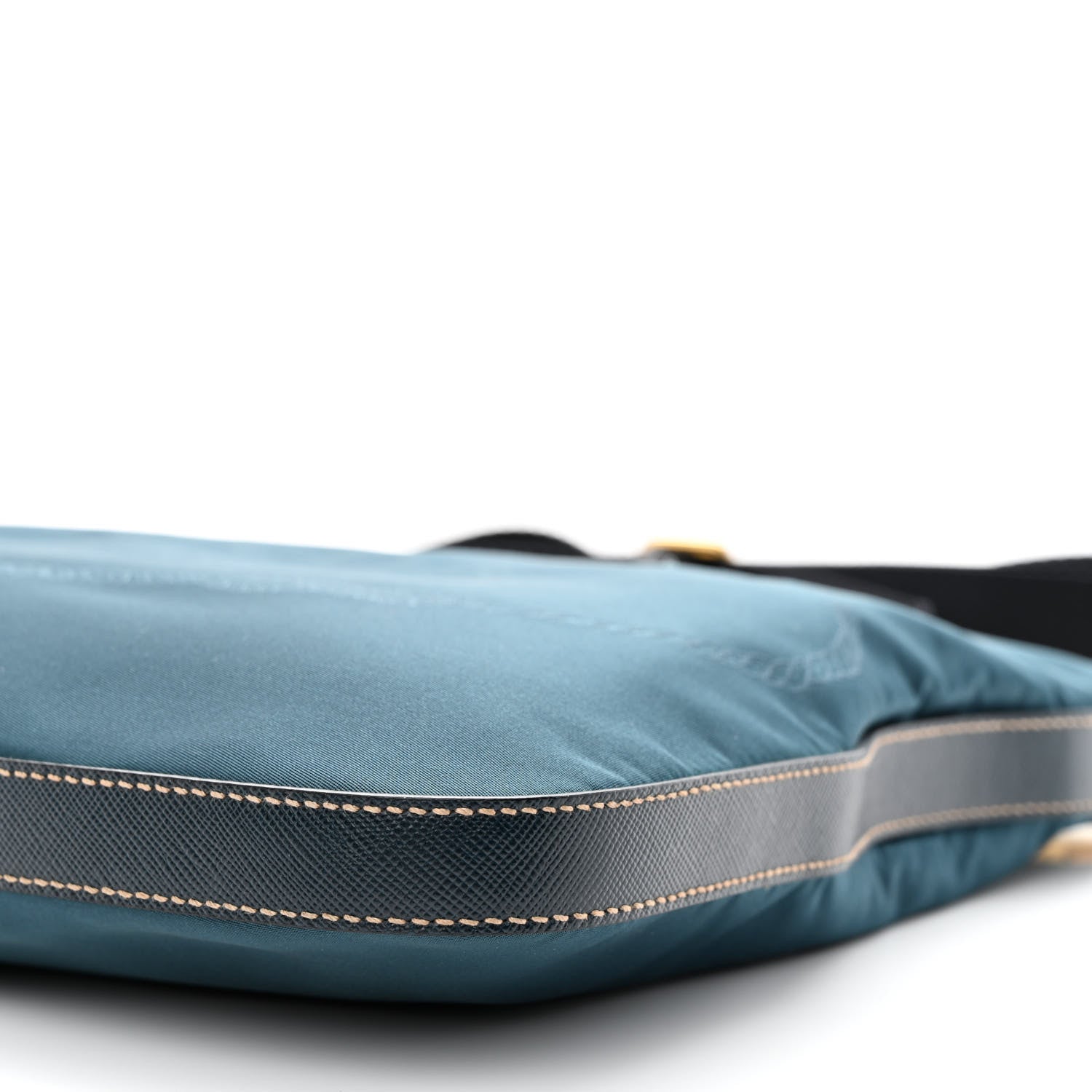 Prada Jacquard Logo Small Flat Messenger Bag Blue 11 of 11