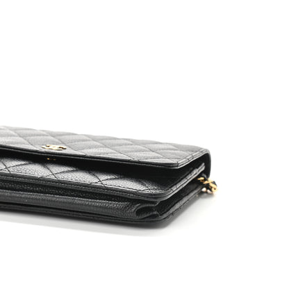 Chanel Caviar Quilted Wallet On Chain WOC Black 10 of 11